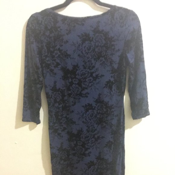 Black & Navy Floral Dress - Item#13 - Picture 3 of 4